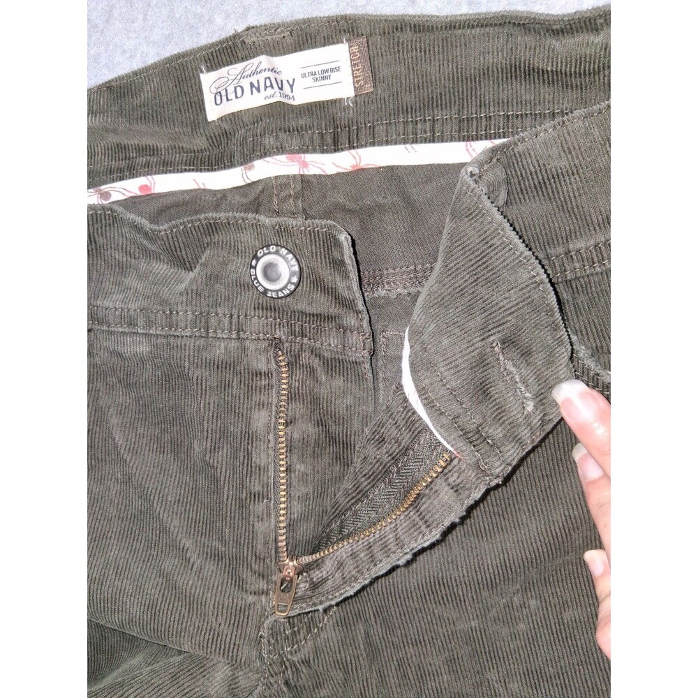 NWT! Old Navy Denim OND Ultra Low Rise Skinny Corduroy Pants Womens 12 Brown Y2K - Picture 12 of 16